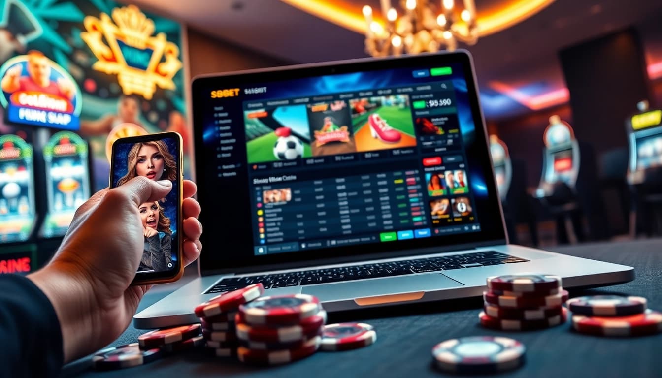 SBOBET.dance showcasing an exciting online betting interface with casino games and sports events for engaging users in 2025.