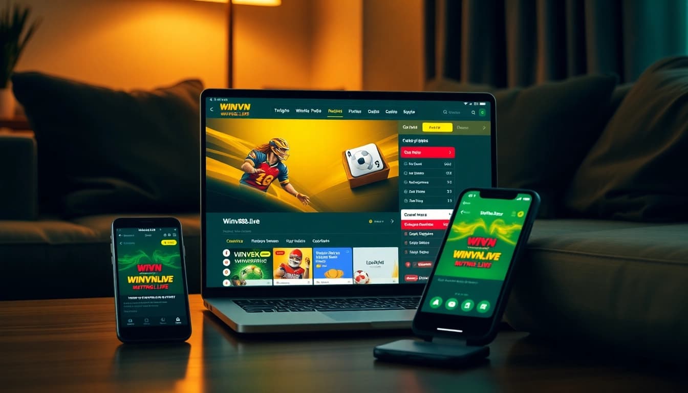 Engaging user interface of winvn88.live shows online betting features in a cozy setting.