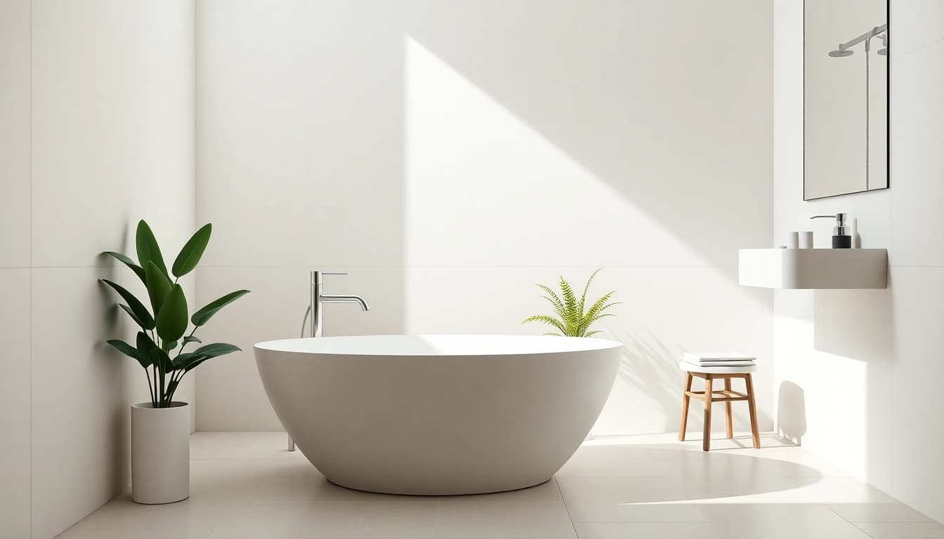 Sonni sanitär modernes Badezimmerdesign mit eleganten Armaturen und stilvollen Fliesen.