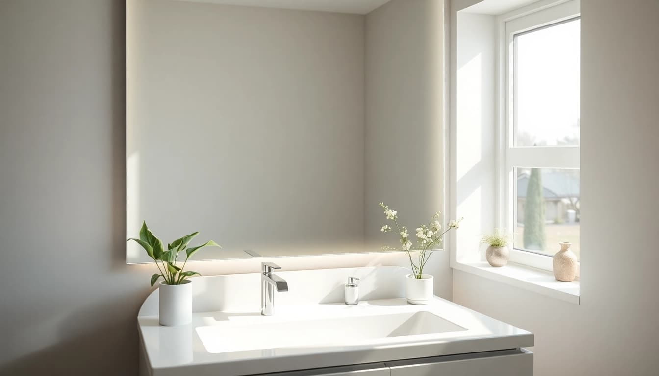 Enhance your space with a stylish mirror light mirror that adds elegance and brightens up your bathroom.