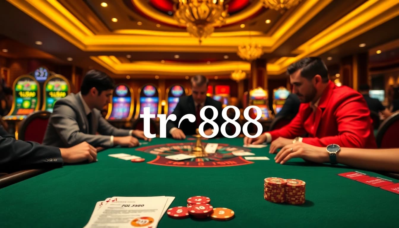 Experience the thrill of gambling at tr88 with poker chips and luxury settings.