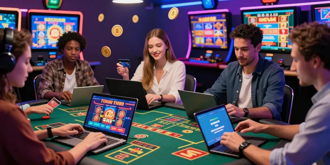 Dynamic online gaming scene highlighting credit card usage at scoarch.org.uk casinos, showcasing excitement and modern payment options.