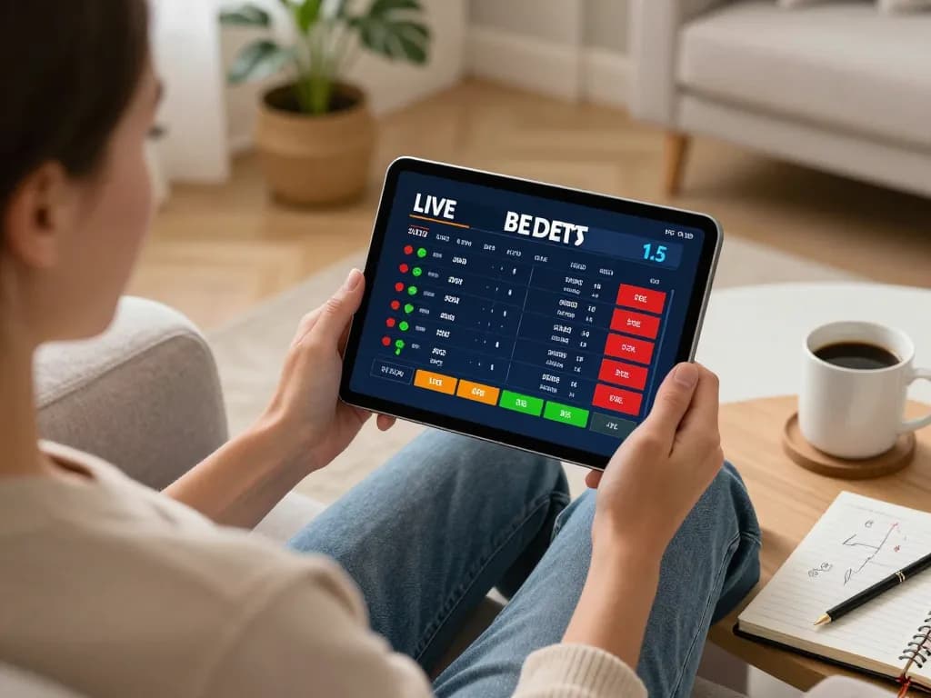 Engaging online sports betting experience with keo nha cai odds displayed on a tablet.
