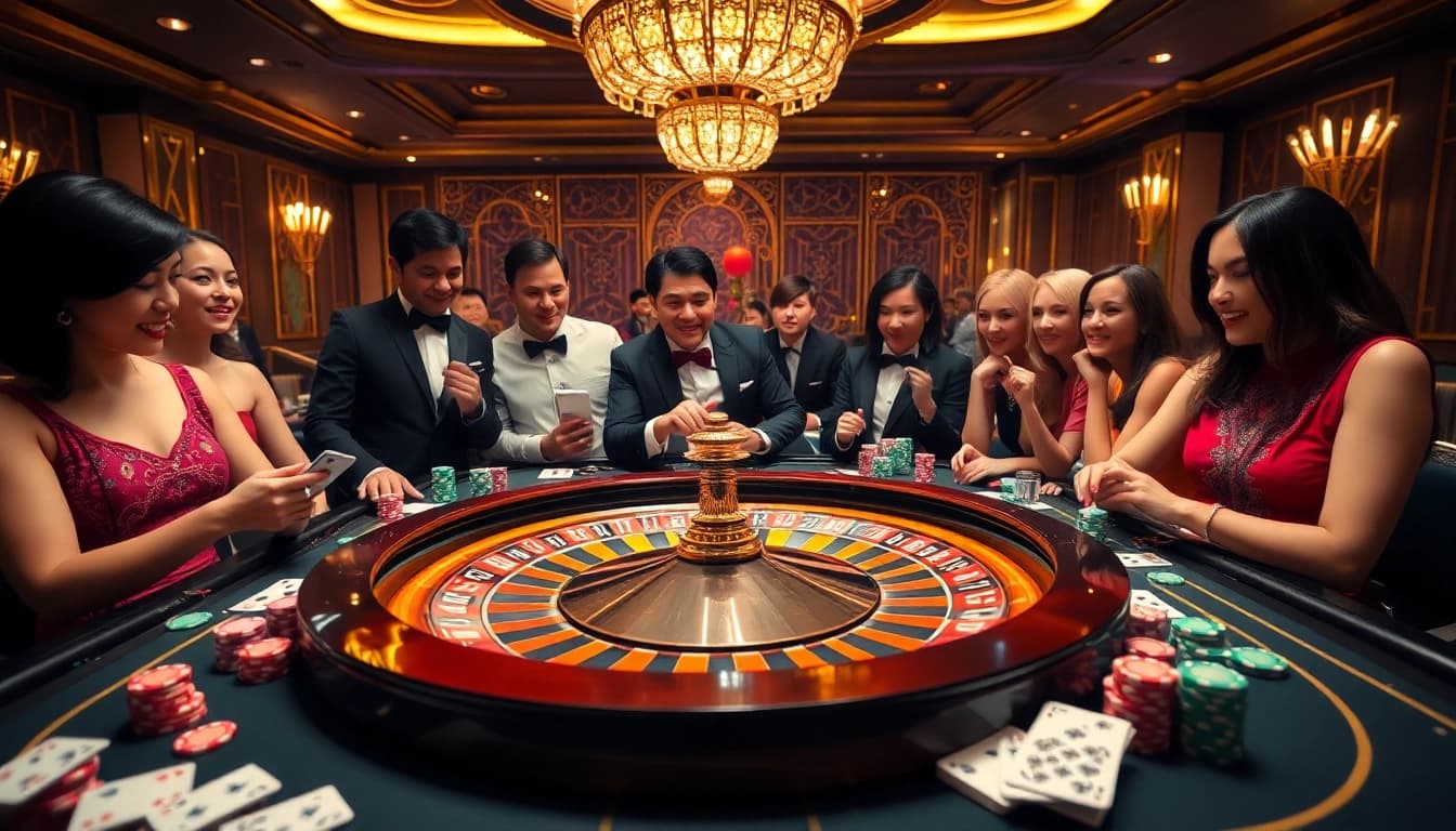 Gamble at U8888's casino table with vibrant poker chips and thrilling roulette action.