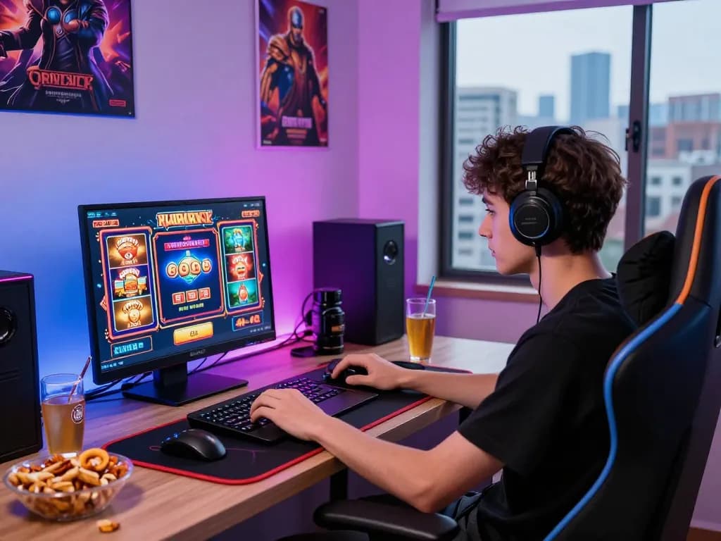 Exciting online gaming experience at Hit Club with vibrant graphics and modern setup.