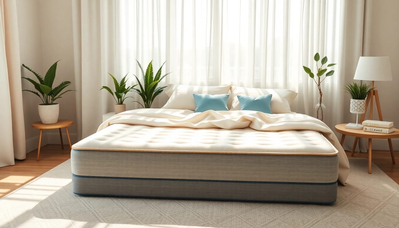 Enhance your sleep with a luxurious queen size mattress in a cozy bedroom setting.