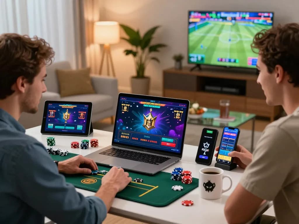 Exciting online gambling experience at https://gem88.com.mx/ with colorful chips and game display.