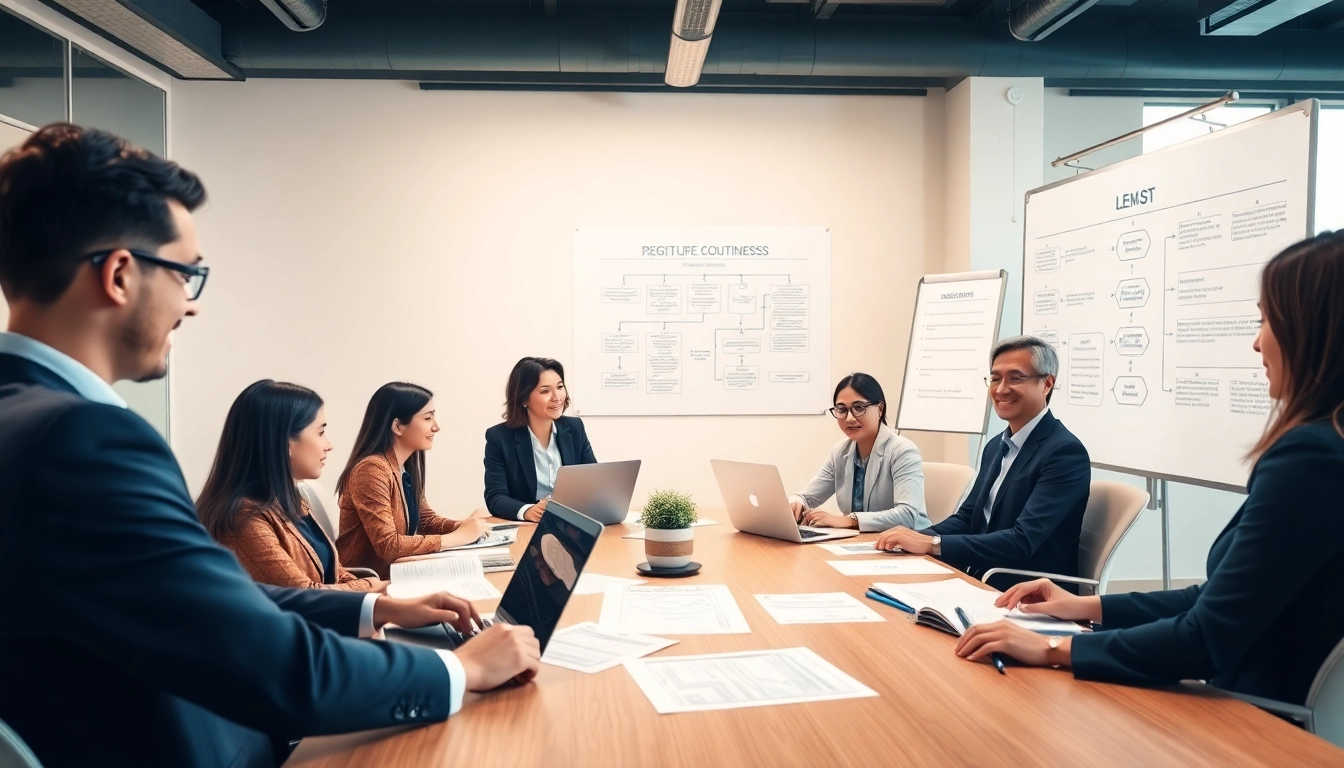 Register Missouri LLC process with business professionals in a modern office setting