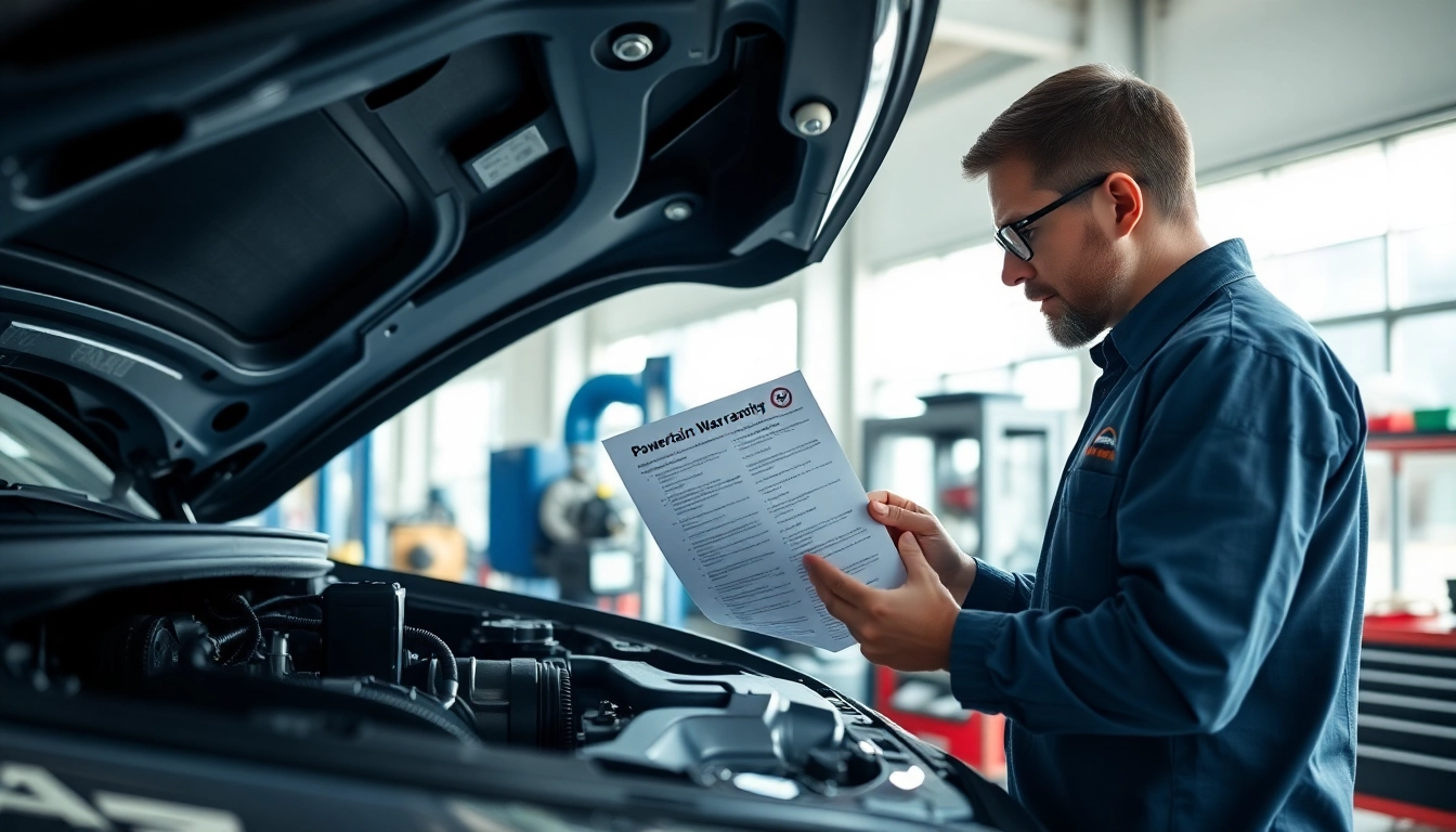 Understand the value of a powertrain extended warranty while experts inspect automotive systems.