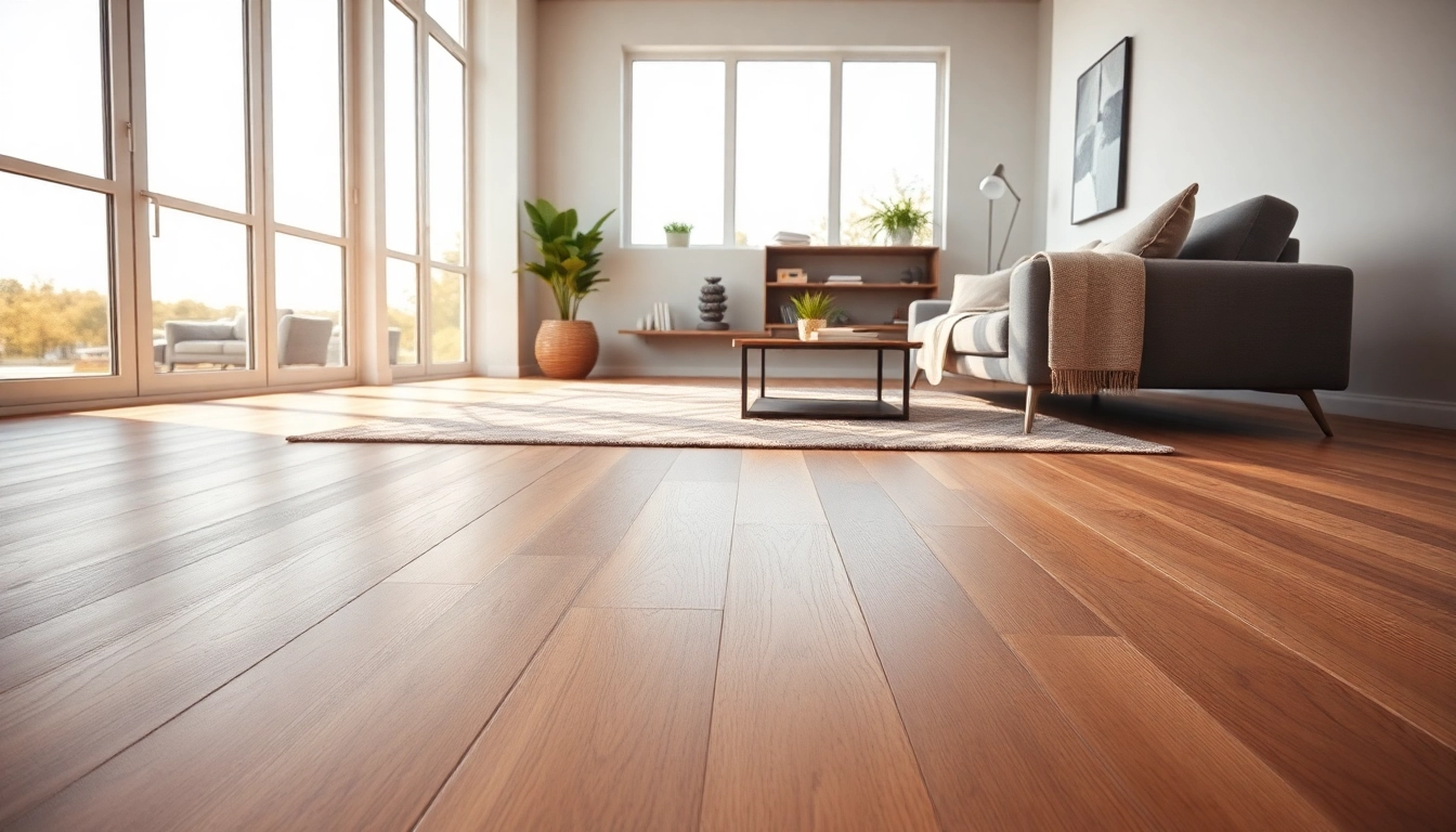 Showcasing vinyl plank flooring in a modern living room with stylish decor and natural lighting.