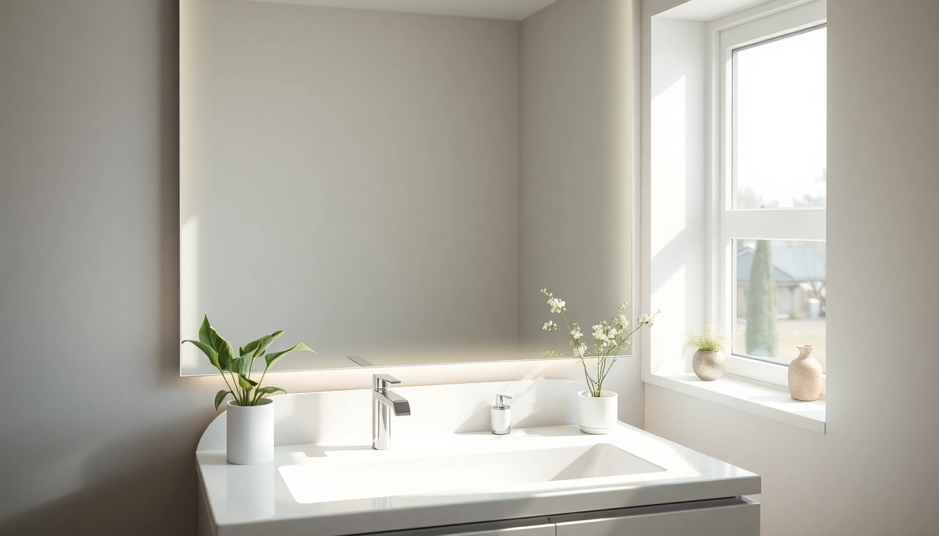 Enhance your space with a stylish mirror light mirror that adds elegance and brightens up your bathroom.