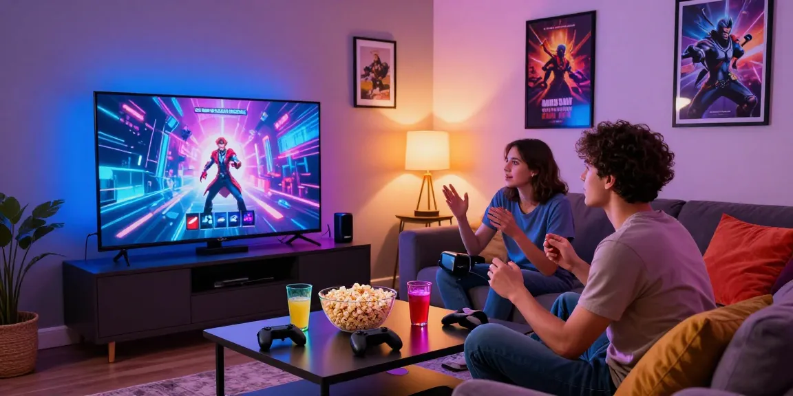 Play free porn games online with friends in a cozy living room setting.