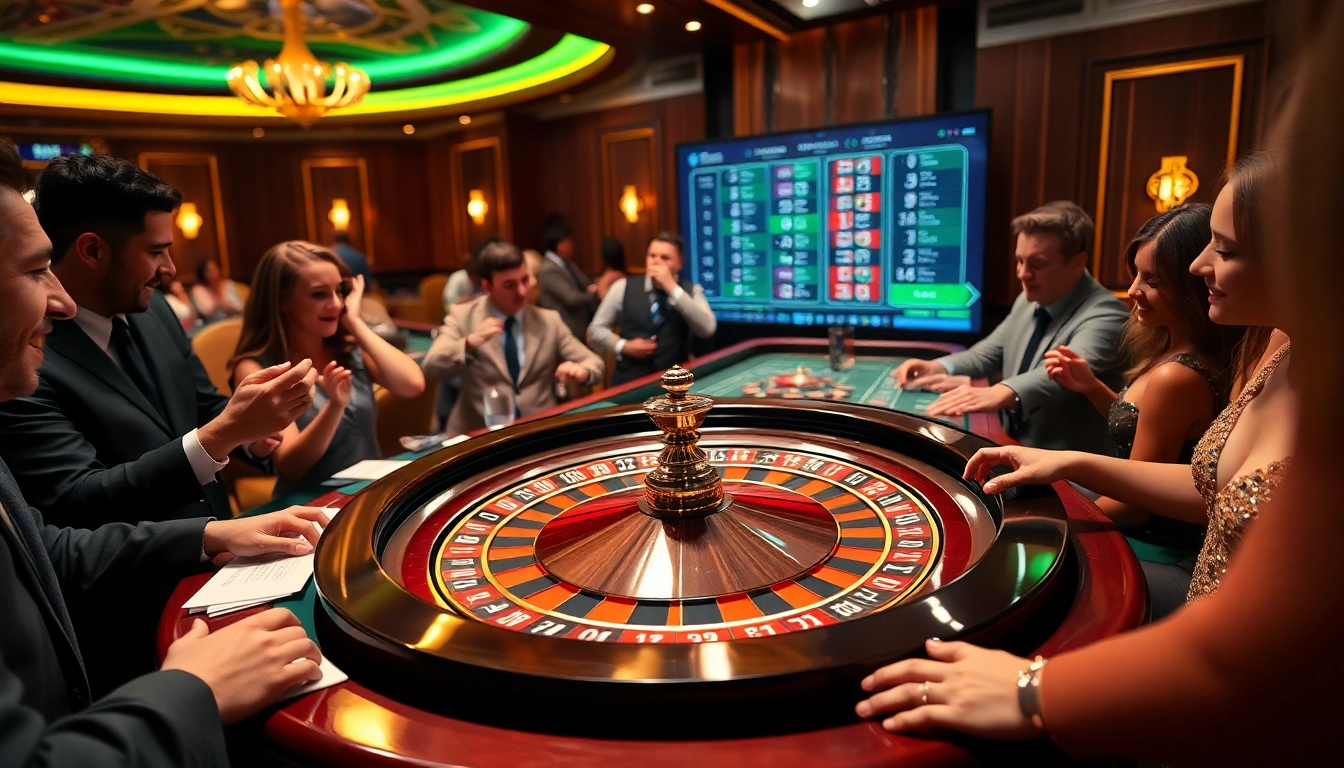 Players engaging with the roulette wheel at 399W casino, showcasing excitement and strategy.