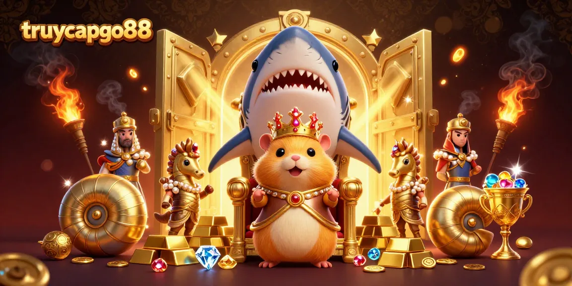 Engage with the stunning gameplay elements at truycapgo88, featuring a cozy casino scene with treasures and unique characters.