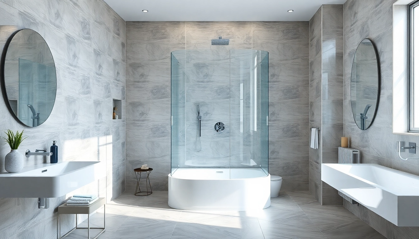Moderne dusche 100x100 im eleganten Badezimmer mit stilvollen Fliesen und natürlichem Licht.