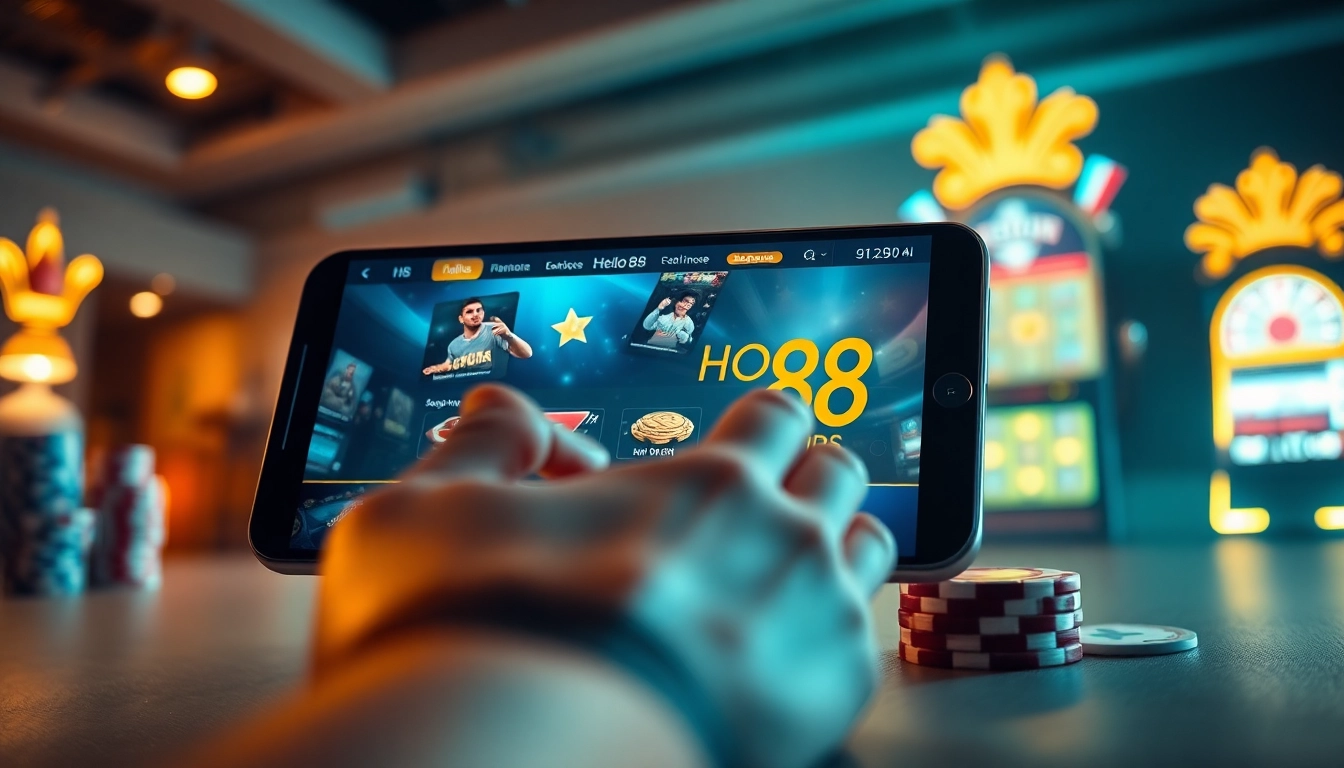 Experience online betting excitement on Hello88win.live, showcasing intuitive gaming interface and vibrant visuals.