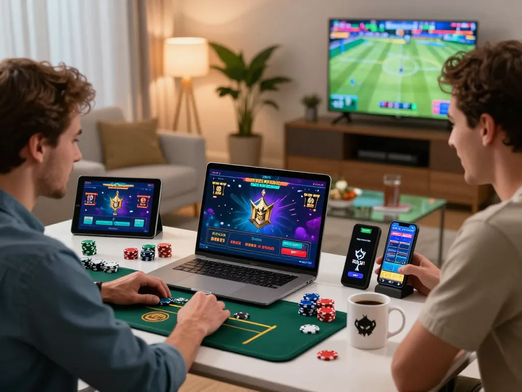 Exciting online gambling experience at https://gem88.com.mx/ with colorful chips and game display.