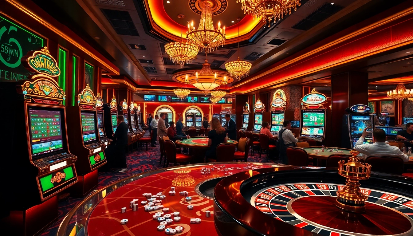 Experience the thrill of 58win đăng nhập in a luxurious casino filled with games and excitement.