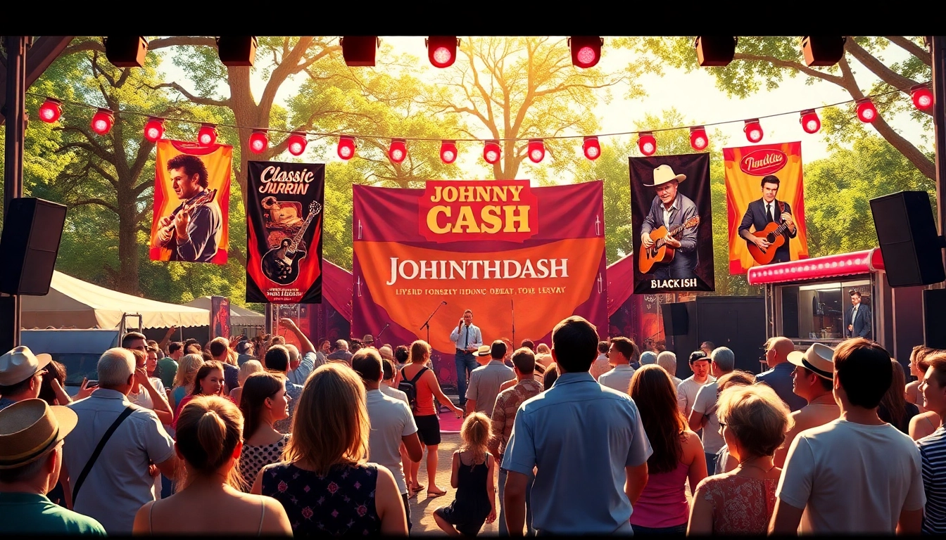 Enjoying the vibrant atmosphere at the Johnny Cash birthday celebration at johnnycashbirthday.com.