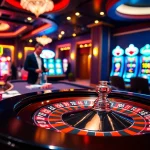 Players enjoying the elegant bk8 casino atmosphere with roulette and poker chips.