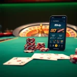 Visualize a luxurious poker game at 68VIP with playing cards and chips highlighting casino excitement.