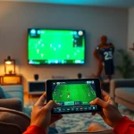 Experience live football streaming on joemadfan.com in a vibrant and inviting setting.