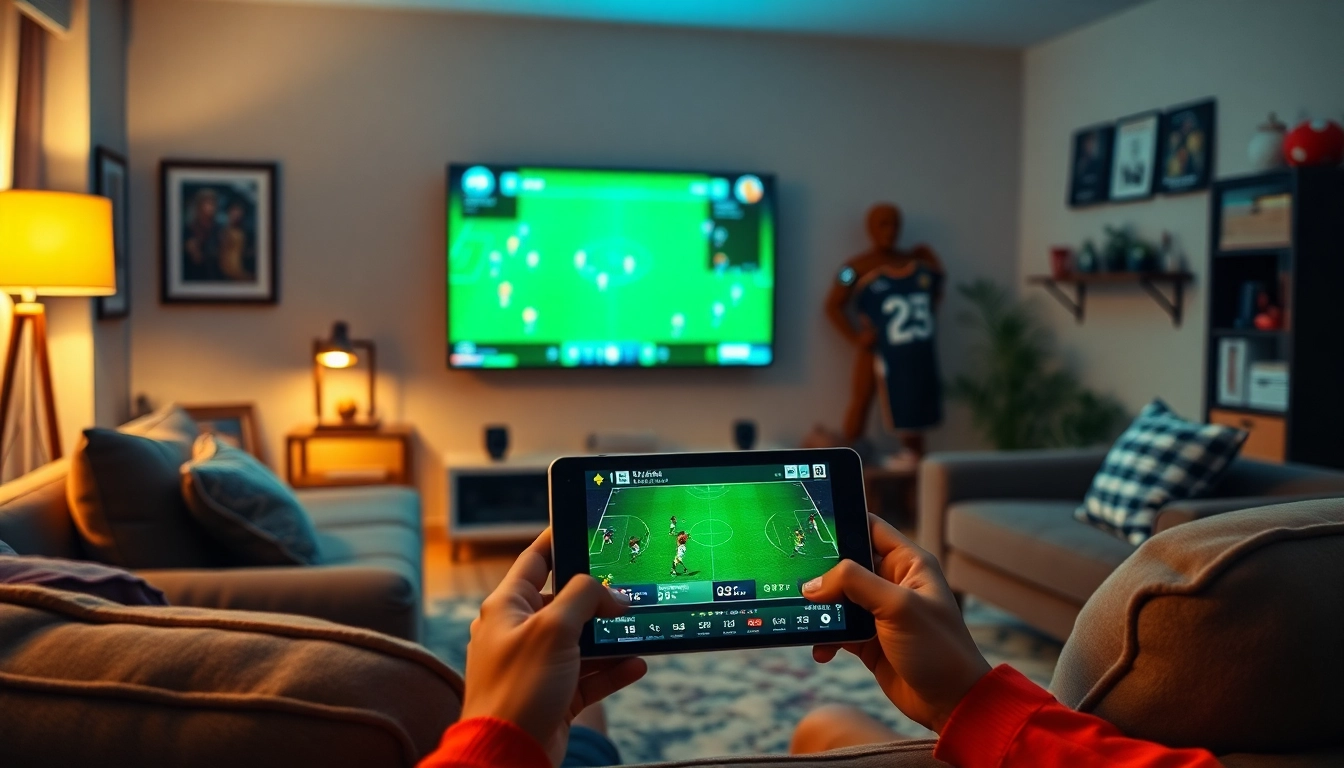 Experience live football streaming on joemadfan.com in a vibrant and inviting setting.