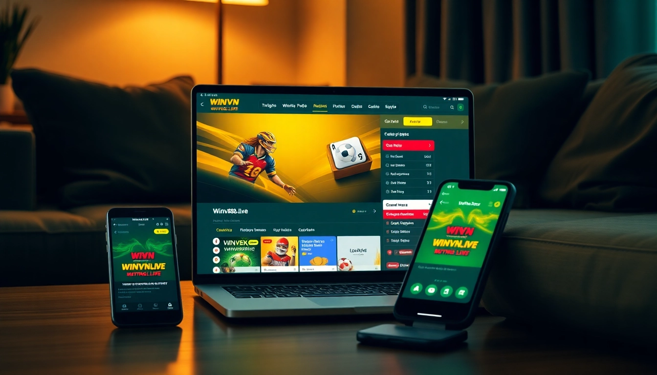 Engaging user interface of winvn88.live shows online betting features in a cozy setting.
