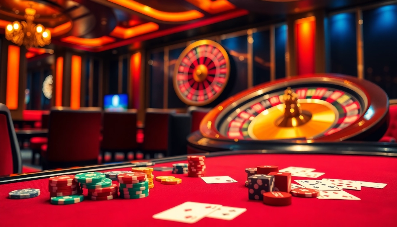 Place bets at MU88 casino's glamorous table games with vibrant chips and cards.