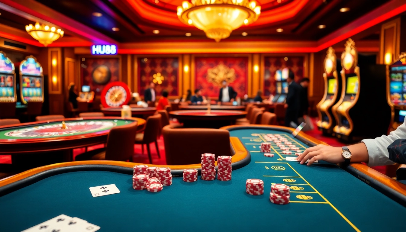 Experience thrilling HU88 online casino gaming with vibrant tables and engaging slots.