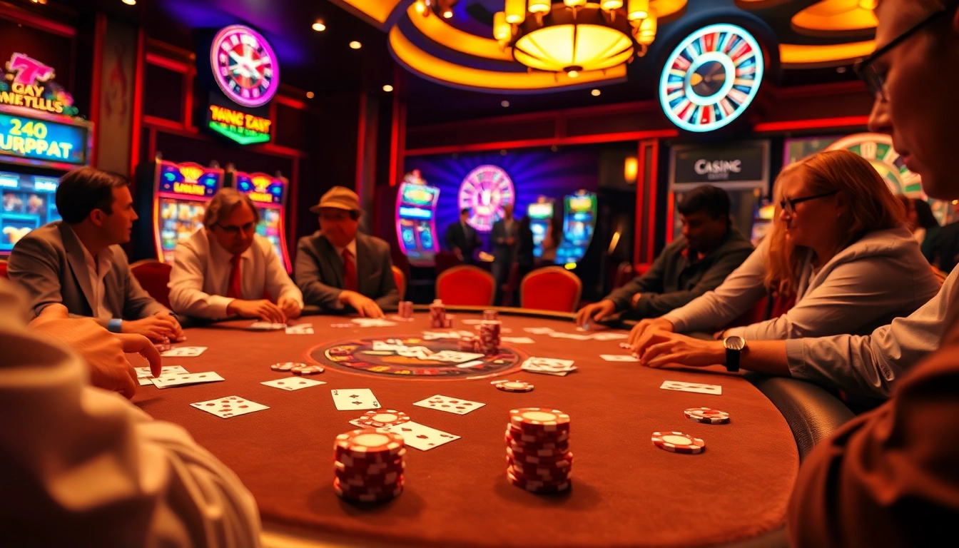 Experience the thrill of winning at the 88xx poker table in a vibrant casino setting.