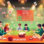 Vibrant illustration of diverse players engaged in virtual card games on gamebaidoithuong.com.vc, showcasing excitement and user-friendly gameplay.