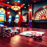 Experience the thrill of gambling at 77ball com with vibrant poker chips and captivating casino games.