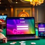 Engage in GG88 đăng nhập with a luxurious casino experience, featuring poker chips and cards.