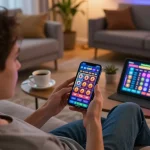 789 win rewards praised by players during an exciting mobile casino session on a smartphone in a cozy setting
