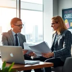 How to find my perfect career through engaging coaching sessions in a bright office.