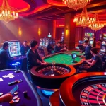 Hitclub players enjoying a vibrant online casino experience with slot machines and table games.