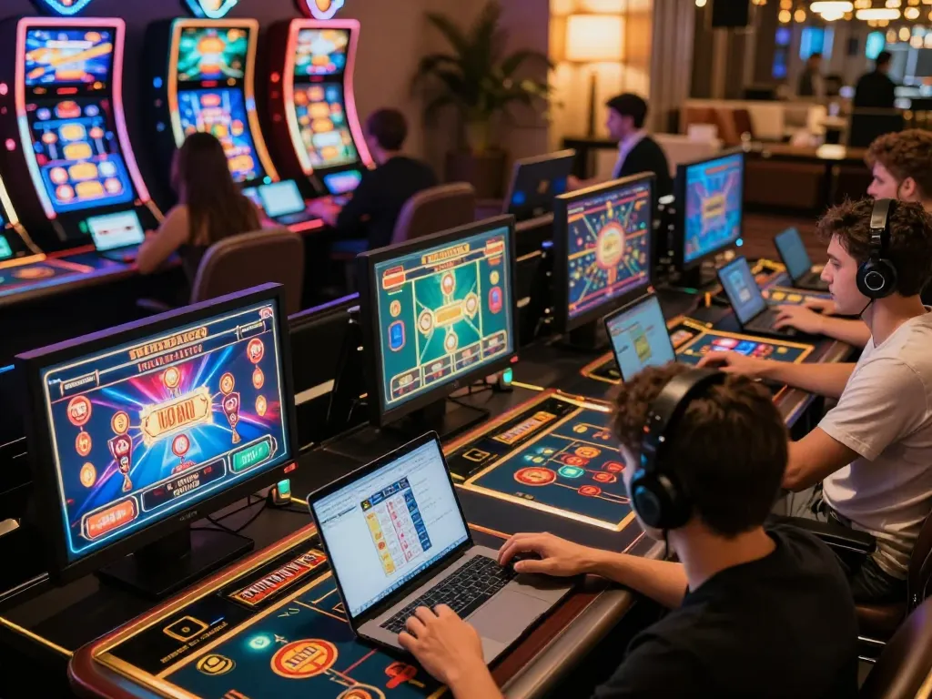 Players engaged in exciting online gaming at https://da88up.com/, enjoying a dynamic casino atmosphere from home.