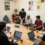 Hijama course UK training session with instructor and students learning therapy techniques