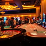 Players enjoying games at Jun 88 casino, showcasing vibrant roulette and slot machines.