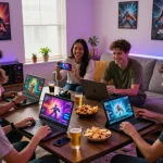 Players enjoying an engaging sex game in a vibrant gaming environment.