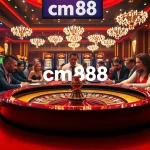 Exciting casino moment at cm88 with players gathered around a roulette table, intense gameplay.