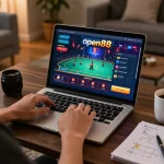 Person experiencing the excitement of online gambling at home using the open88 platform, engaging gameplay visible on screen.