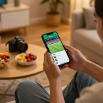 Watch live football on VUASANCO app during an exciting home viewing party.