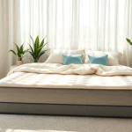 Enhance your sleep with a luxurious queen size mattress in a cozy bedroom setting.
