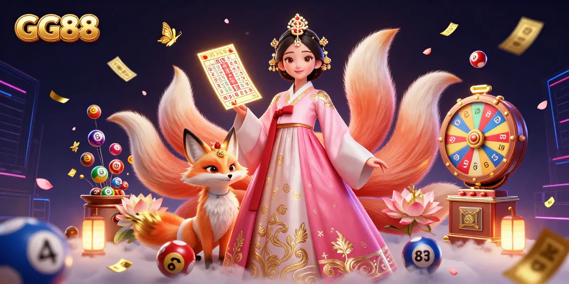 Play exciting games at GG88 with colorful lottery balls and vibrant casino elements.