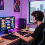 Exciting online gaming experience at Hit Club with vibrant graphics and modern setup.