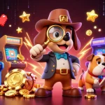 Experience the excitement of LV88 with a detective and bulldog exploring a casino treasure scene.