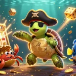 Engage with go8 đăng nhập as you explore an underwater treasure scene filled with slot machines, golden coins, and vibrant sea characters.