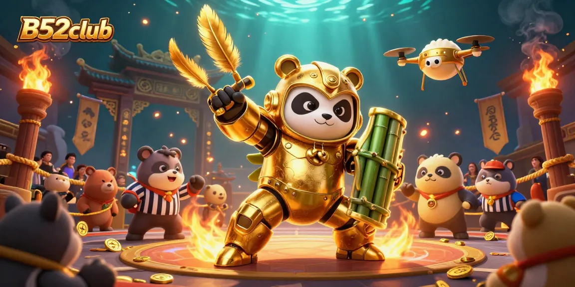 B52club offers thrilling gaming experiences with vibrant scenes of colorful characters and dynamic action in an immersive casino setting.